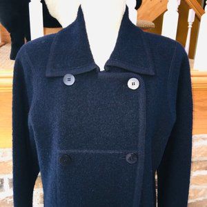 PRICE IS FIRM!  BEAUTIFUL Talbots Collection Navy Double Breasted Sweater